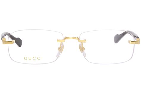 gucci men's glasses frame|Gucci rimless glasses for men.